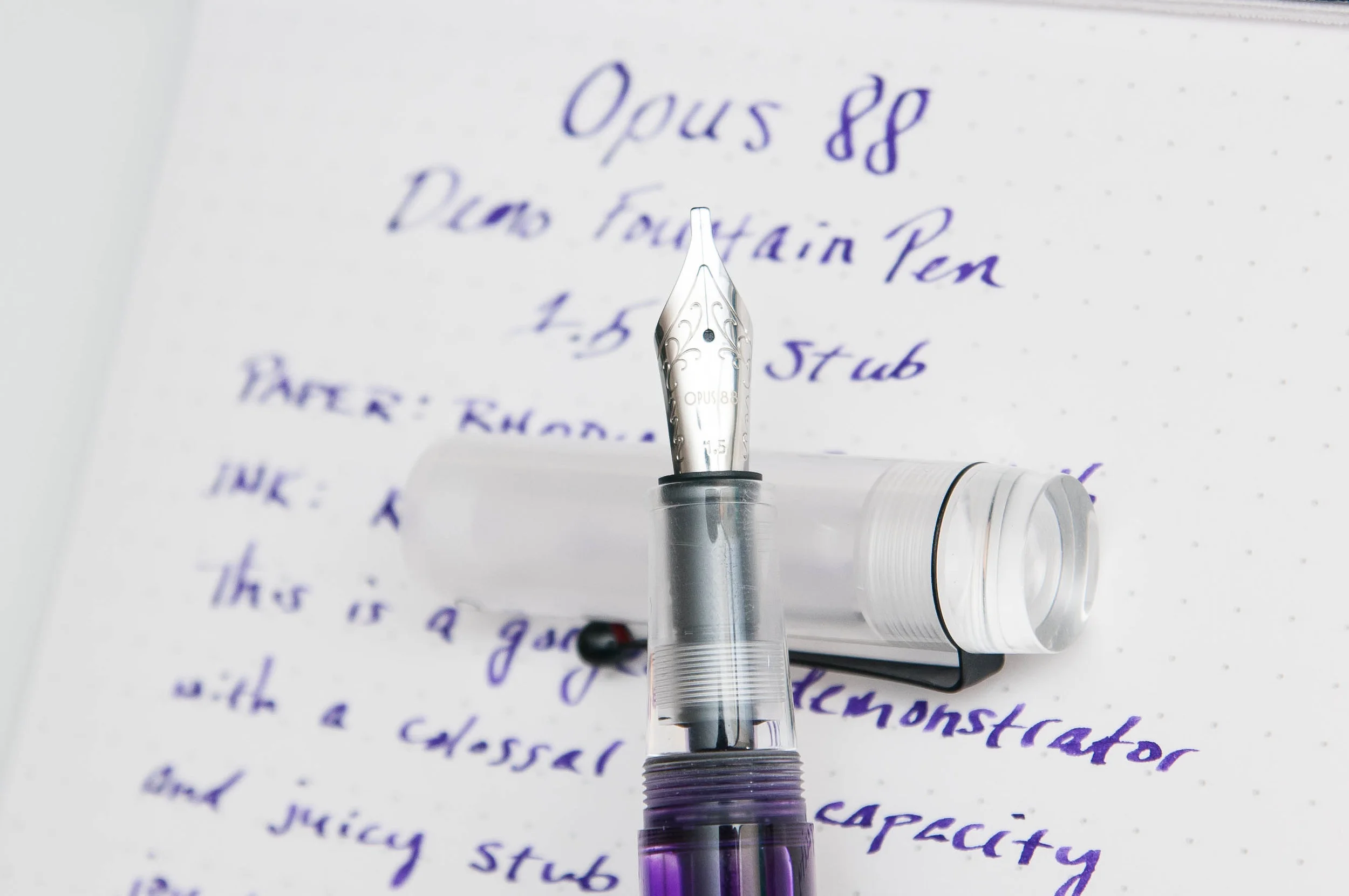 Opus 88 Demonstrator with 1.5mm Stub Nib Review — The Pen Addict